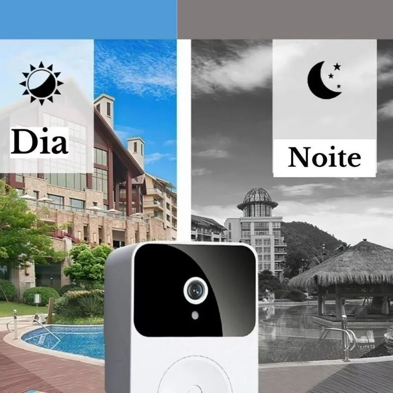 Campainha Com Câmera Sem Fio Wi-Fi HD - Portaria eletrônica - Vitrine Pop
