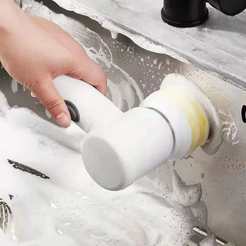 Escova Elétrica de Limpeza Multiuso 5 em 1 - Sem Fio - Vitrine Pop
