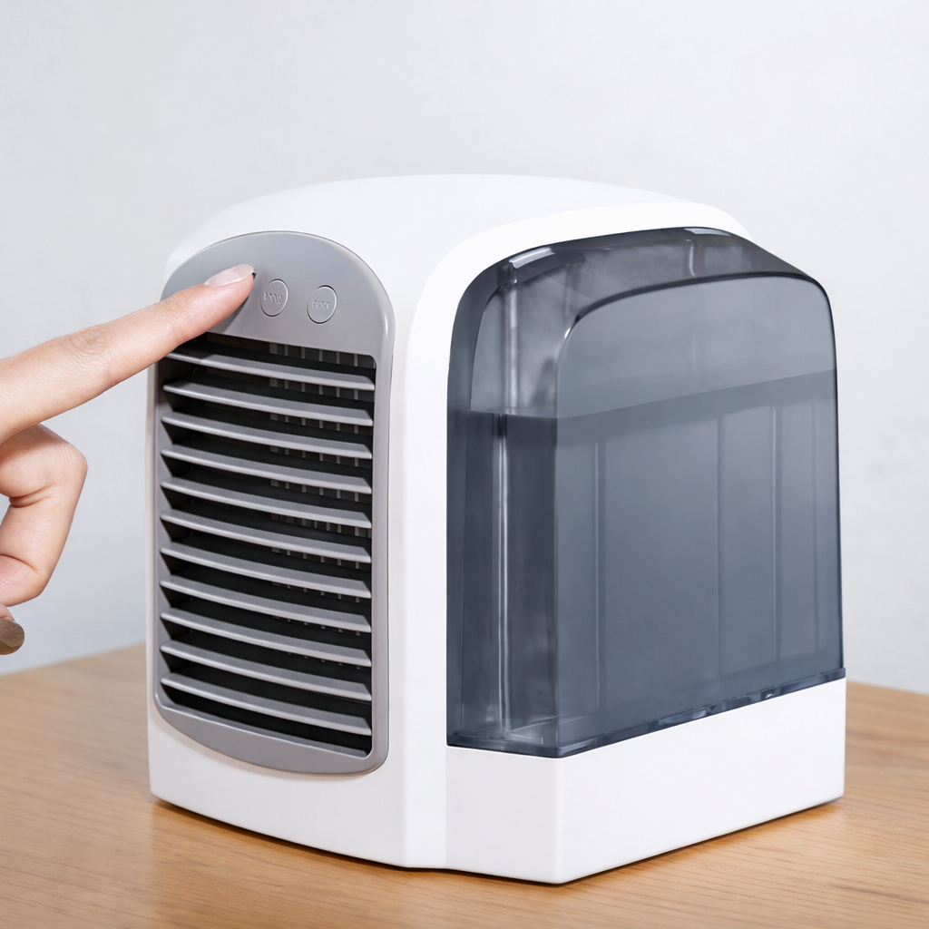 Ventilador Portátil Mini USB com Resfriamento a Água – Climatizador Silencioso e Compacto