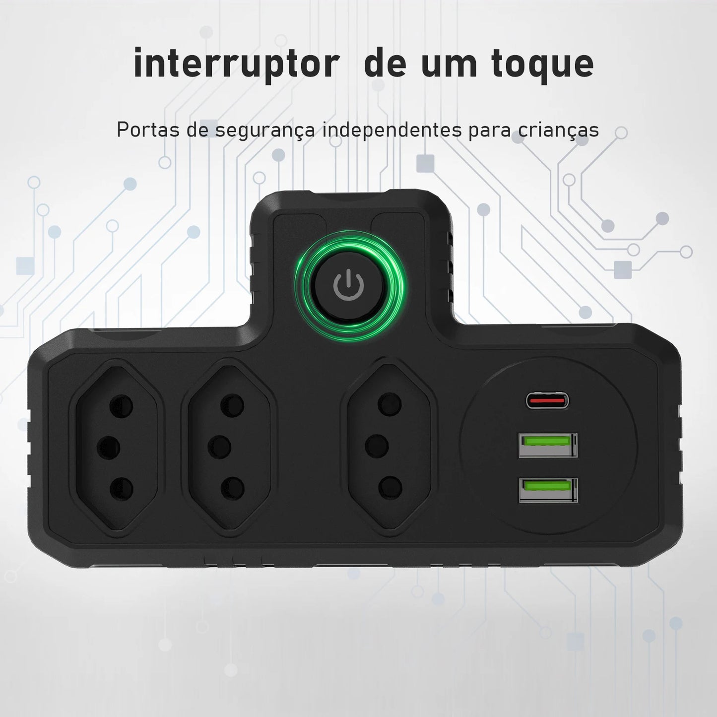 Conversor de tomada - Entrada comum e USB - Vitrine Pop