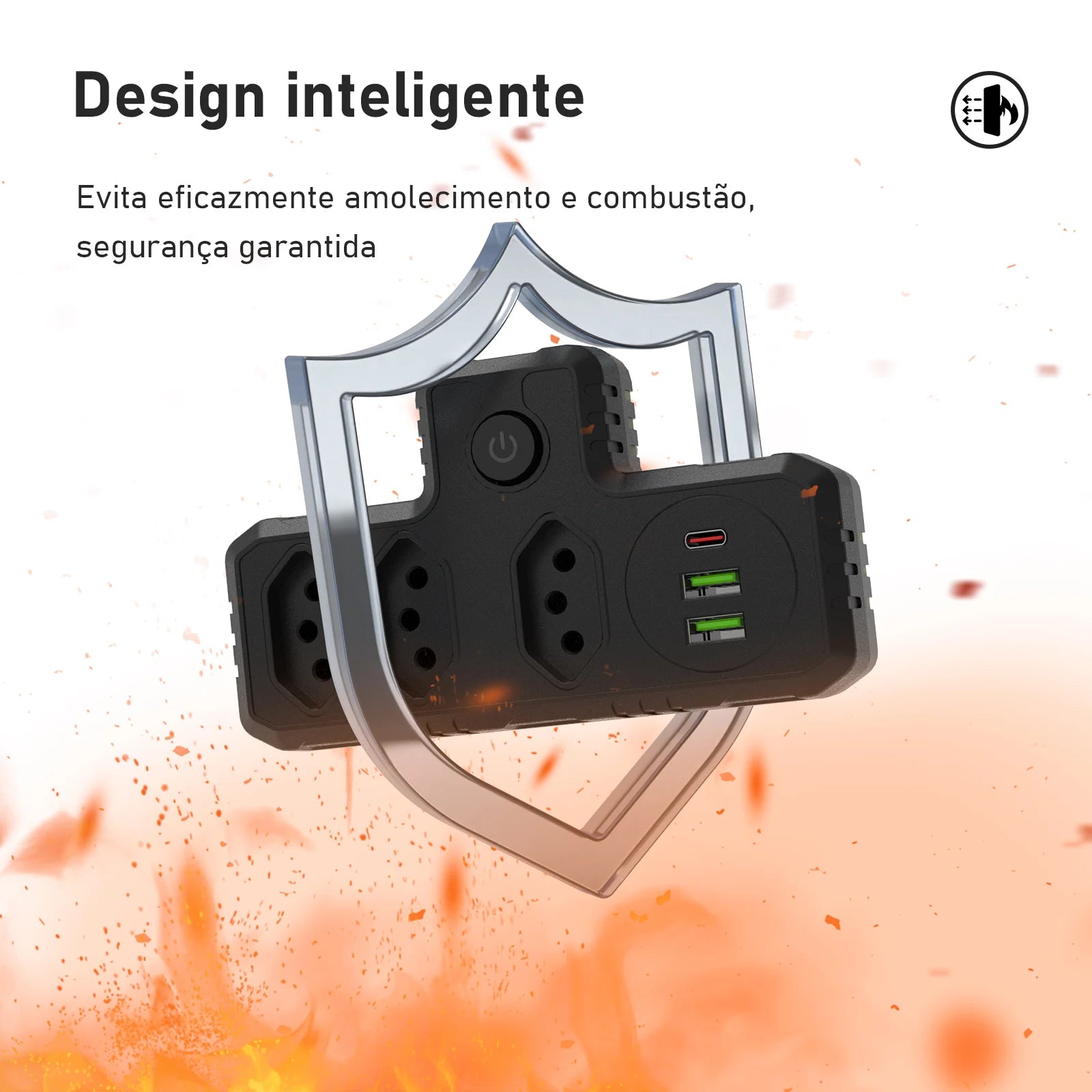 Conversor de tomada - Entrada comum e USB - Vitrine Pop