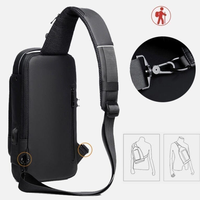 Mochila Anti-Furto com Senha USB Slim Bag - Vitrine Pop