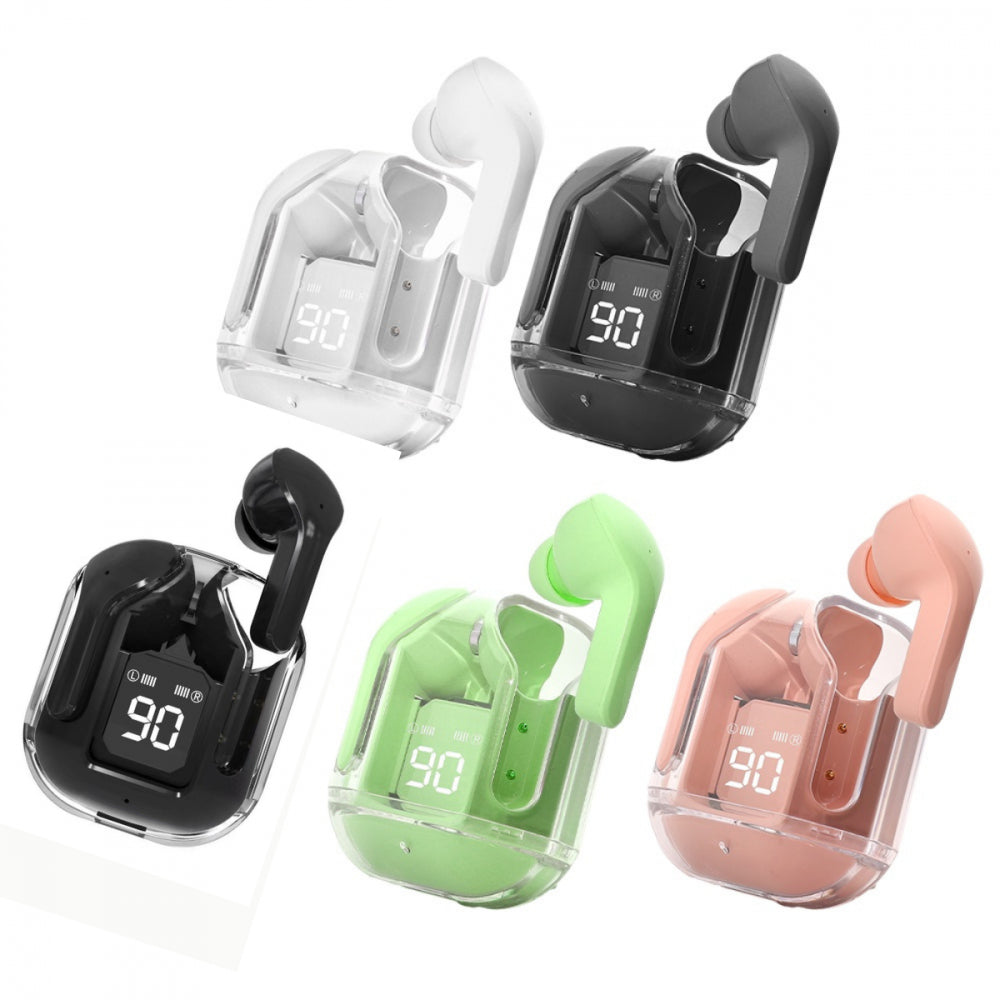 TWS Bluetooth 5.1 Fones De Ouvido Sem Fio, Fones De Ouvido Esportivos, Display Digital LED, Fones De Som Estéreo, BT 5.1 Headset, ENC - Vitrine Pop